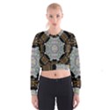 Butterflies And Flowers A In Romantic Universe Cropped Sweatshirt View1