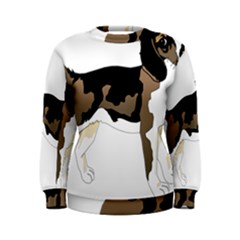 Black White Dog Beagle Pet Animal Women s Sweatshirt by Sapixe