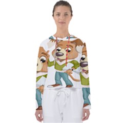 Dog Pet Dressed Point Papers Women s Slouchy Sweat by Sapixe