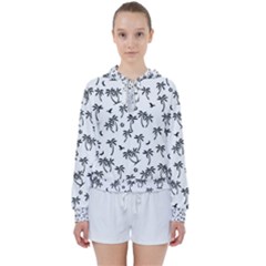 Tropical Pattern Women s Tie Up Sweat