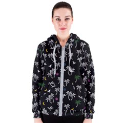 Tropical Pattern Women s Zipper Hoodie by Valentinaart