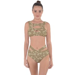 Tropical Pattern Bandaged Up Bikini Set  by Valentinaart