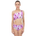 Pink Purple Daisies Design Flowers Spliced Up Two Piece Swimsuit View1