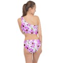 Pink Purple Daisies Design Flowers Spliced Up Two Piece Swimsuit View2