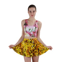 Birch Tree Yellow Leaves Mini Skirt by FunnyCow