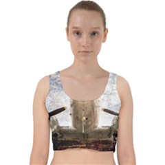 Legend Of The Sky Velvet Racer Back Crop Top