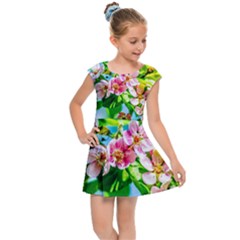 Crab Apple Flowers Kids Cap Sleeve Dress