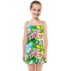 Crab Apple Flowers Kids Summer Sun Dress by FunnyCow