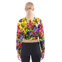 Viola Tricolor Flowers Cropped Sweatshirt View2