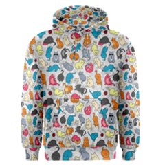 Funny Cute Colorful Cats Pattern Men s Pullover Hoodie by EDDArt