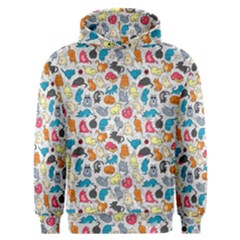 Funny Cute Colorful Cats Pattern Men s Overhead Hoodie by EDDArt