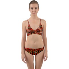 Red Triangles Zig Zags Many Layers Created By Flipstylezdesigns Wrap Around Bikini Set