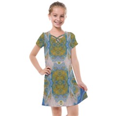 Cosmic Waters Warp Kids  Cross Web Dress