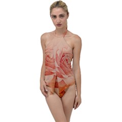 Wonderful Rose In Soft Colors Go With The Flow One Piece Swimsuit