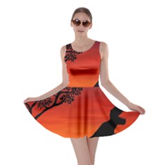 Sunset Dinosaur Scene Skater Dress by IIPhotographyAndDesigns