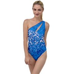 Blue Balloons In The Sky To One Side Swimsuit by FunnyCow