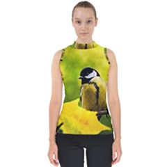 Tomtit Bird Dressed To The Season Shell Top by FunnyCow