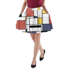 Abstract Art Of Avant Garde A-line Pocket Skirt by FunnyCow