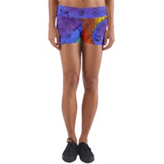 Whale And Eggs Yoga Shorts by snowwhitegirl