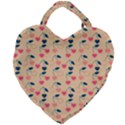 Heart Cherries Cream Giant Heart Shaped Tote View2