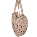 Heart Cherries Cream Giant Heart Shaped Tote View3