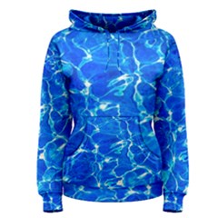 Blue Clear Water Texture Women s Pullover Hoodie by FunnyCow