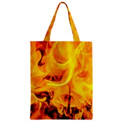 Fire And Flames Zipper Classic Tote Bag by FunnyCow