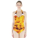 Fire And Flames Halter Swimsuit View1