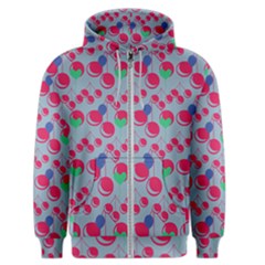 Bubblegum Cherry Blue Men s Zipper Hoodie by snowwhitegirl