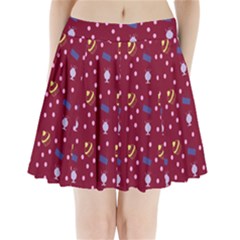 Cakes And Sundaes Red Pleated Mini Skirt by snowwhitegirl