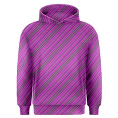 Pink Violet Diagonal Lines Men s Overhead Hoodie