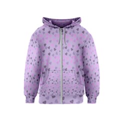 Heart Drops Violet Kids  Zipper Hoodie by snowwhitegirl