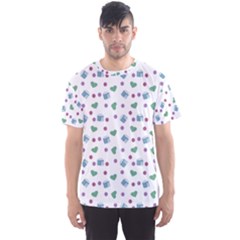 White Milk Hearts Men s Sports Mesh Tee