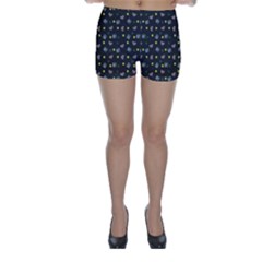 Dark Grey Milk Hearts Skinny Shorts