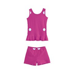 Small Pink Dot Kid s Boyleg Swimsuit