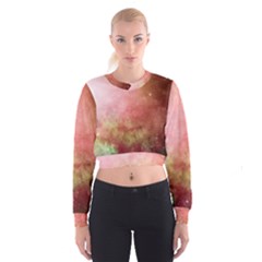 Galaxy Red Cropped Sweatshirt