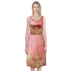 Galaxy Red Midi Sleeveless Dress by snowwhitegirl