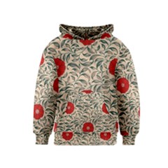 Papanese Floral Red Kids  Pullover Hoodie by snowwhitegirl