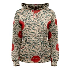 Papanese Floral Red Women s Pullover Hoodie by snowwhitegirl