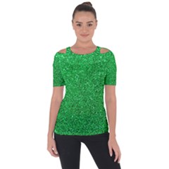 Green Glitter Short Sleeve Top by snowwhitegirl