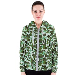 Green Camo Women s Zipper Hoodie by snowwhitegirl