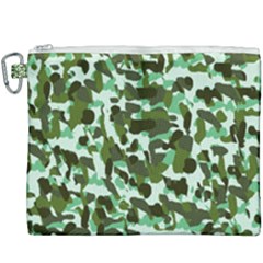 Green Camo Canvas Cosmetic Bag (xxxl) by snowwhitegirl