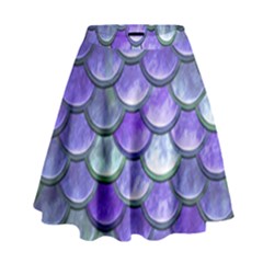 Blue Purple Mermaid Scale High Waist Skirt