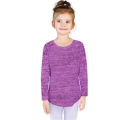 Purple Denim Kids  Long Sleeve Tee