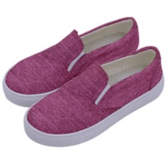 Pink  Denim Kids  Canvas Slip Ons