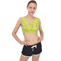 Eggs Yellow V-back Sports Bra