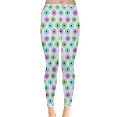 Eye Dots Green Violet Inside Out Leggings