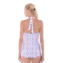 Hearts And Star Dot White Boyleg Halter Swimsuit  View2