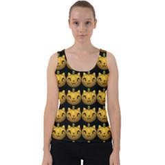 Cat Pumpkin Velvet Tank Top