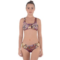 Pinup Floral Criss Cross Bikini Set by snowwhitegirl